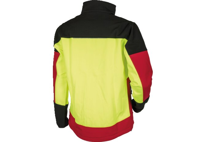 Forst-Softshelljacke Woodcreek, Rot-Schwarz-Gelb, Größe XXL GartenShop24