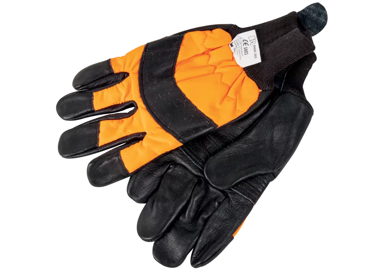 Schnittschutzhandschuh Schwarz-Orange GartenShop24
