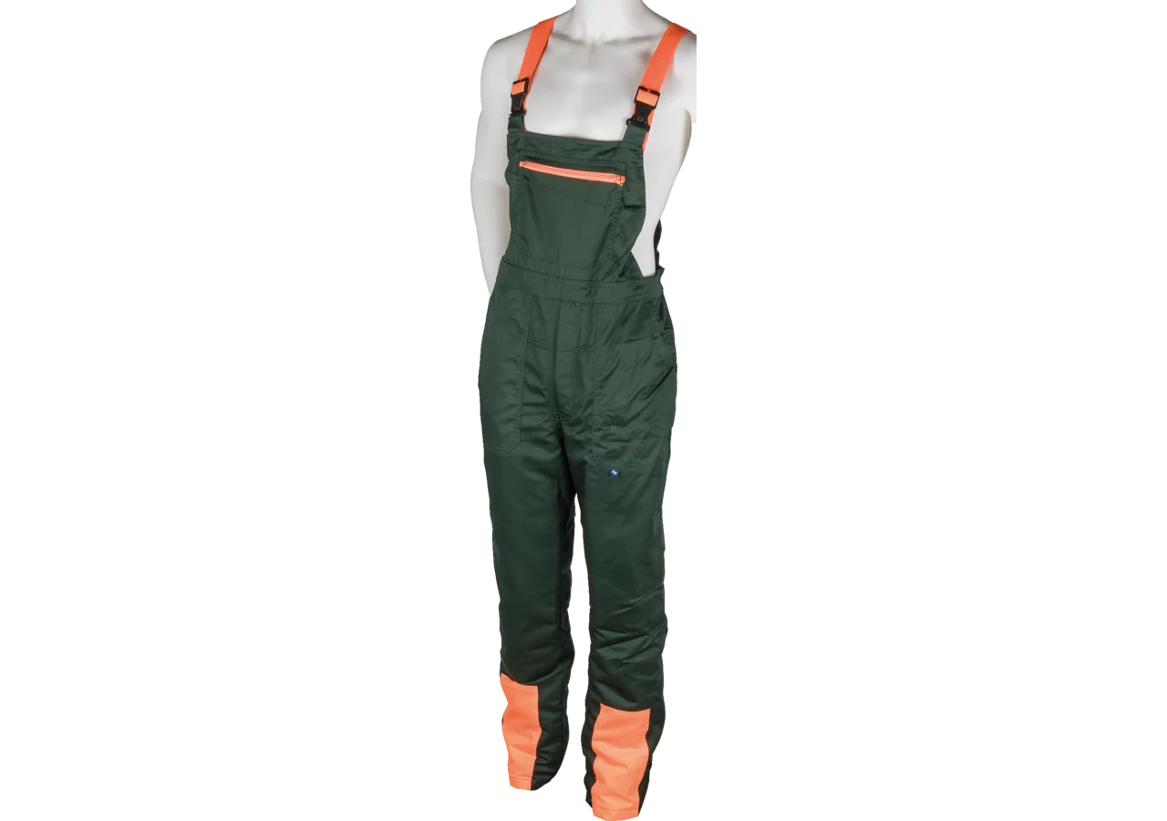 Schnittschutzlatzhose Woodcreek Basic, Grün-Orange, Größe M GartenShop24