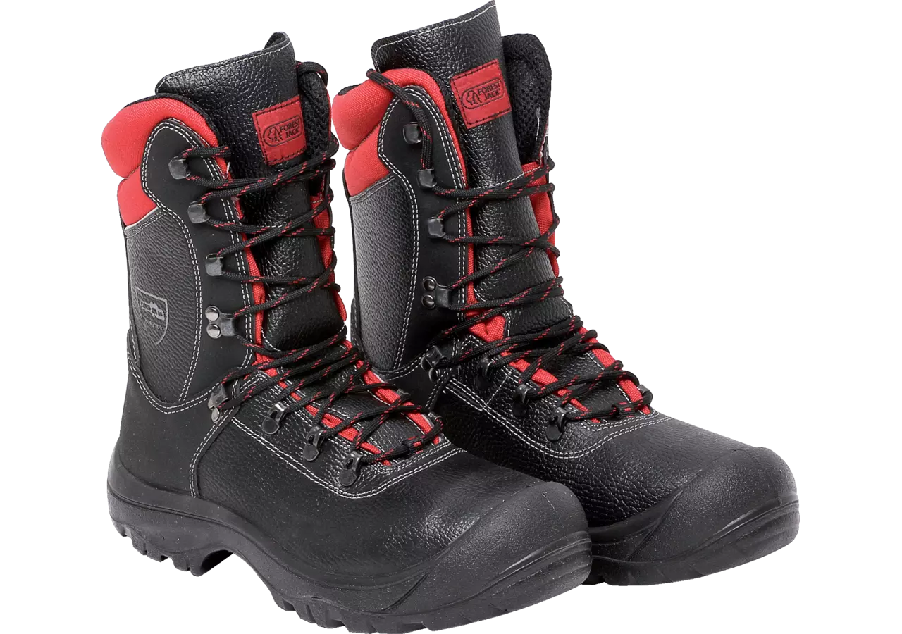Schnittschutzschuh S3, Schwarz-Rot GartenShop24