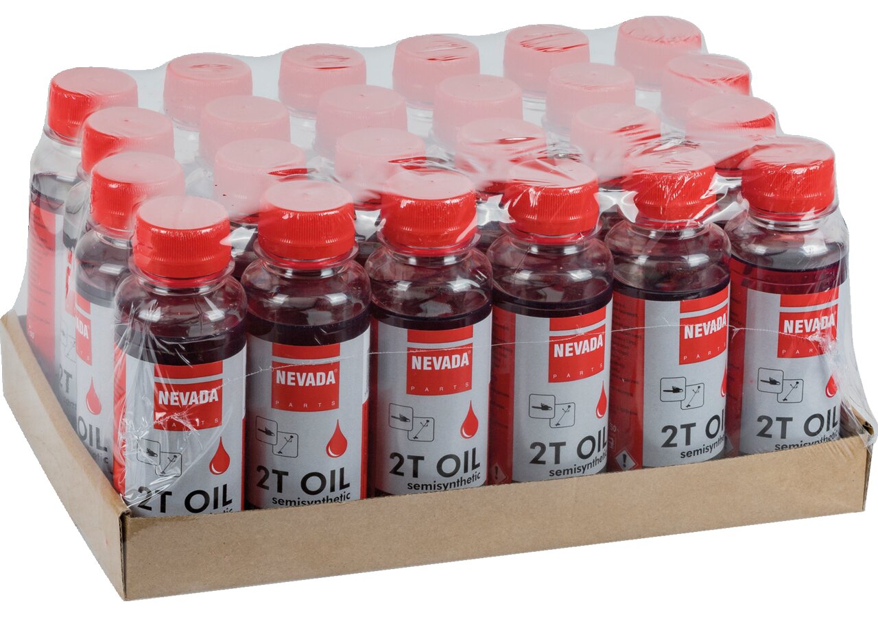 NEVADA Zweitaktöl 100 ml rot – 24 Stück GartenShop24 - Hochwertige Gartengeräte