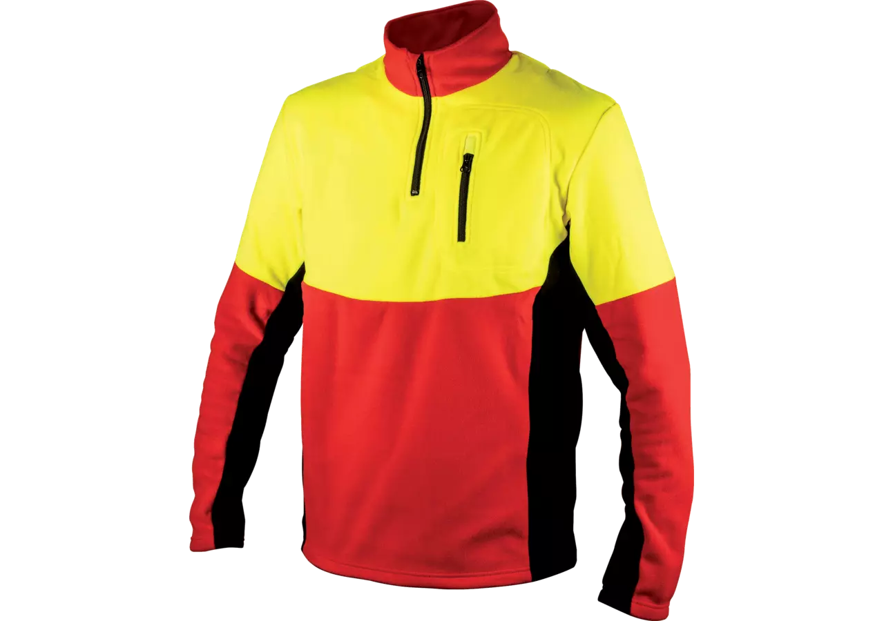 ISO-Fleece-Shirt langarm, Rot-Gelb-Schwarz, Größe XL GartenShop24