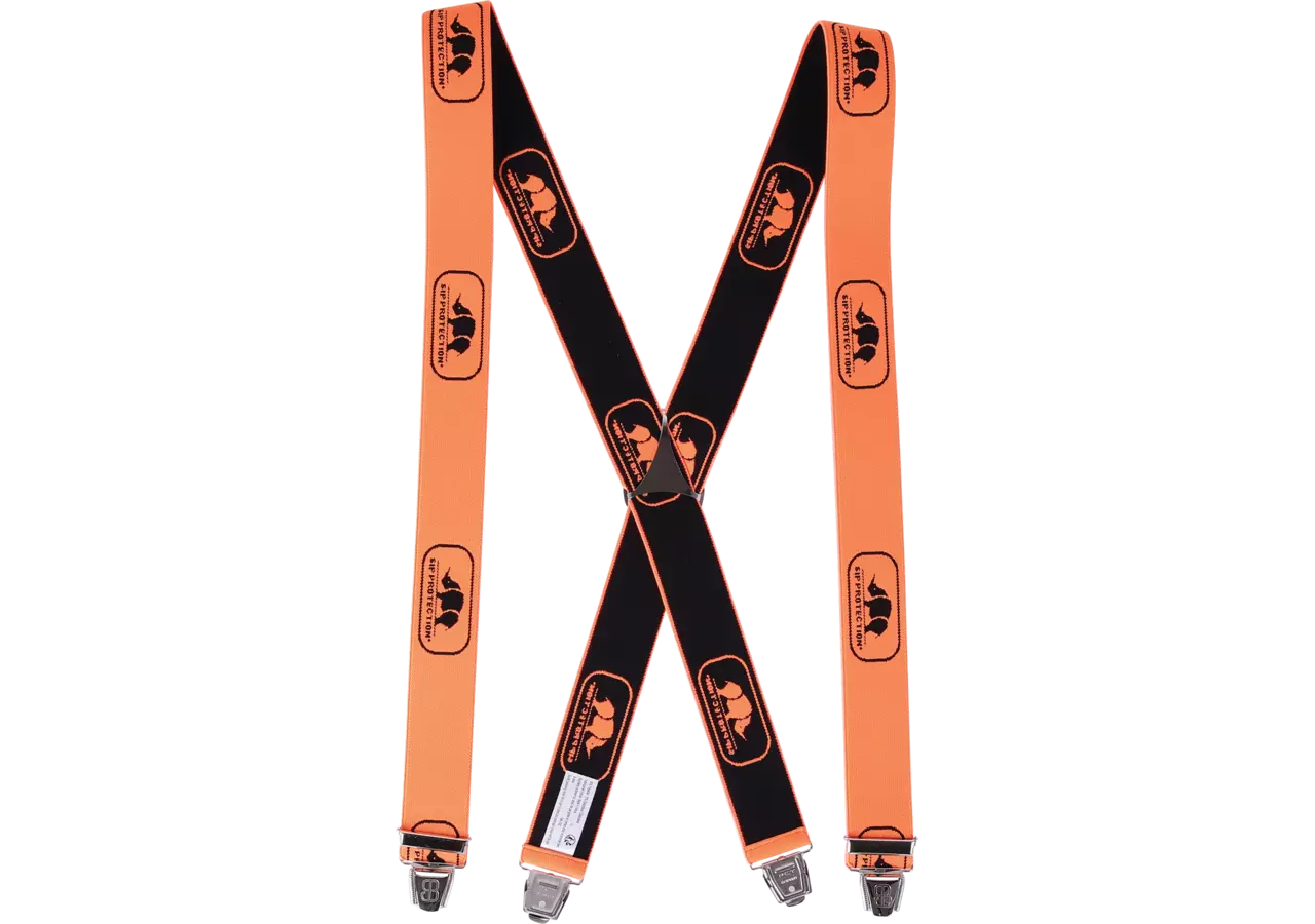 Hosenträger mit Clips, L 110 cm, B 4 cm, Orange-Schwarz SIP Protection