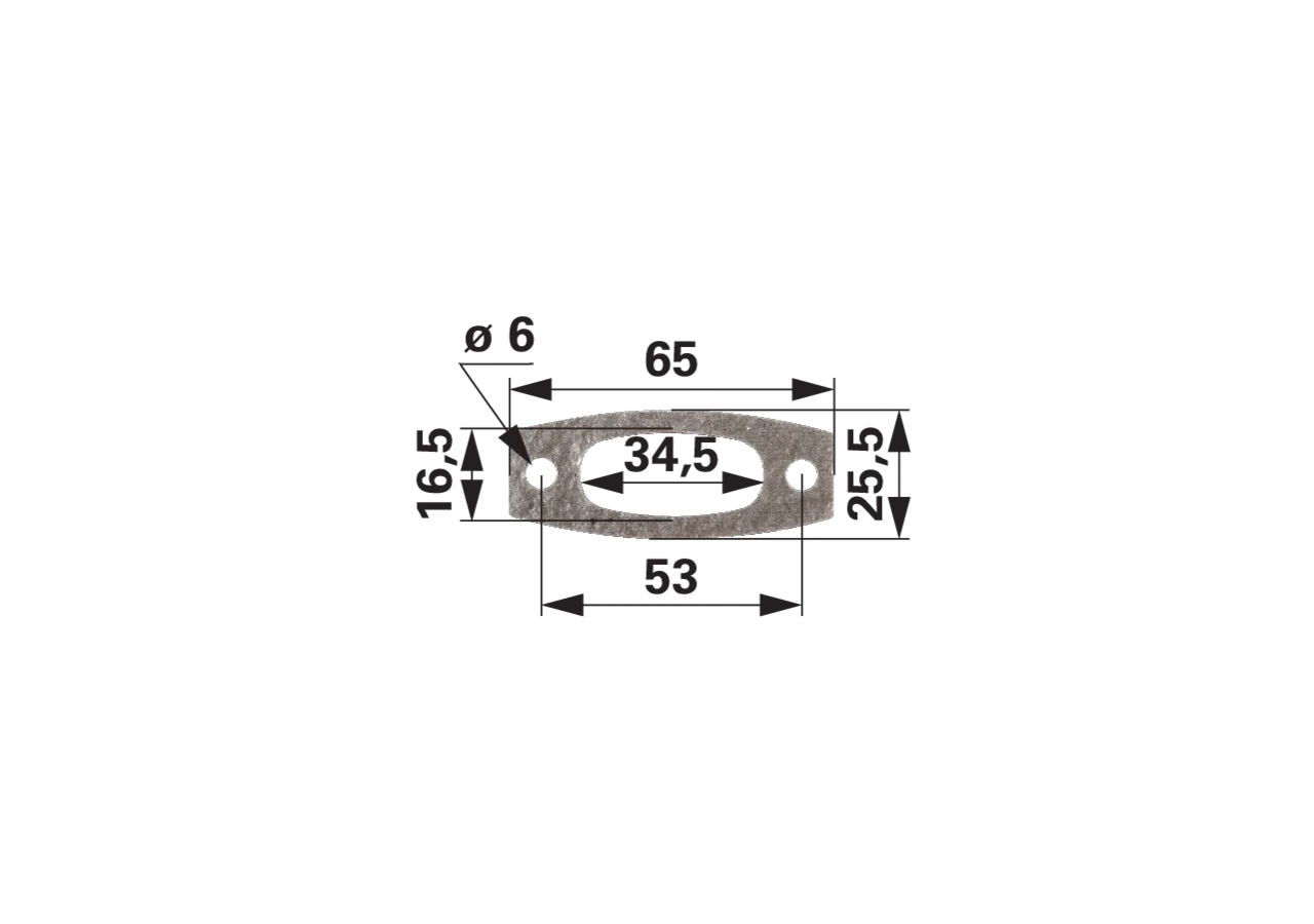 Auspuffdichtung L 65 x B 25,5 mm – passend für Husqvarna 503920701 GartenShop24