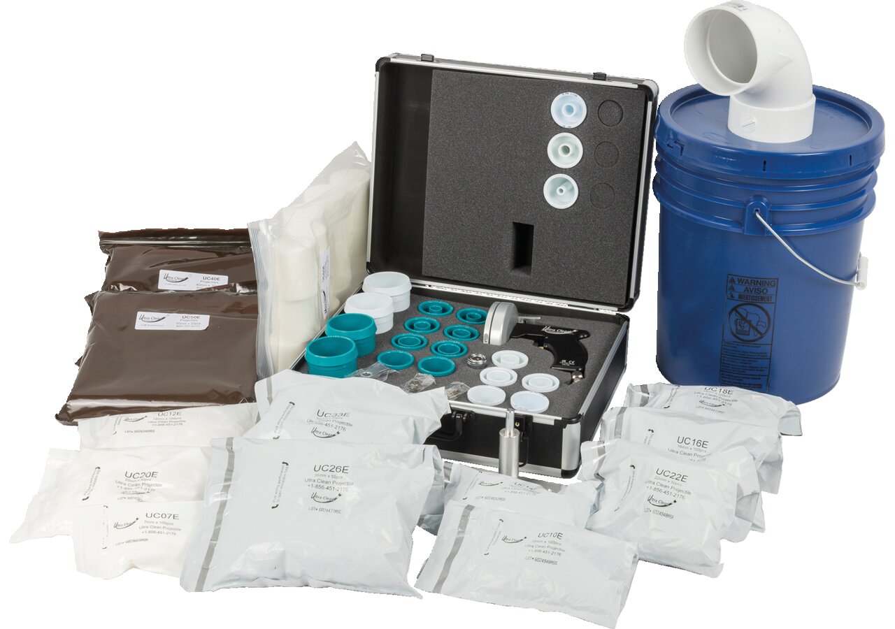 Reinigungskit UC-HL 2, mit Projektilen und Auffangbehälter Ultra Clean
