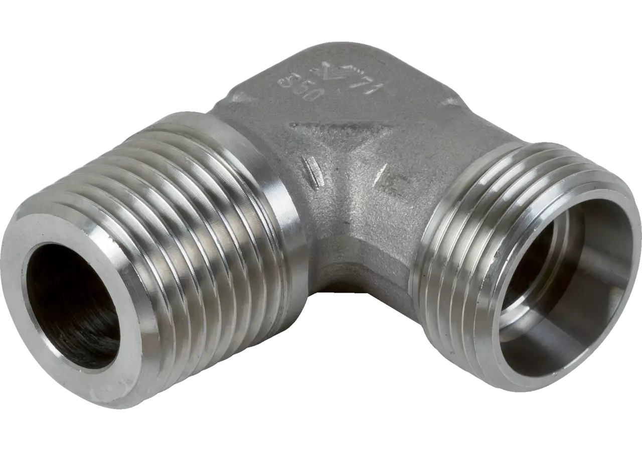 Winkel Einschraubverschraubung WES 8L R 1/4 k Niro Volz
