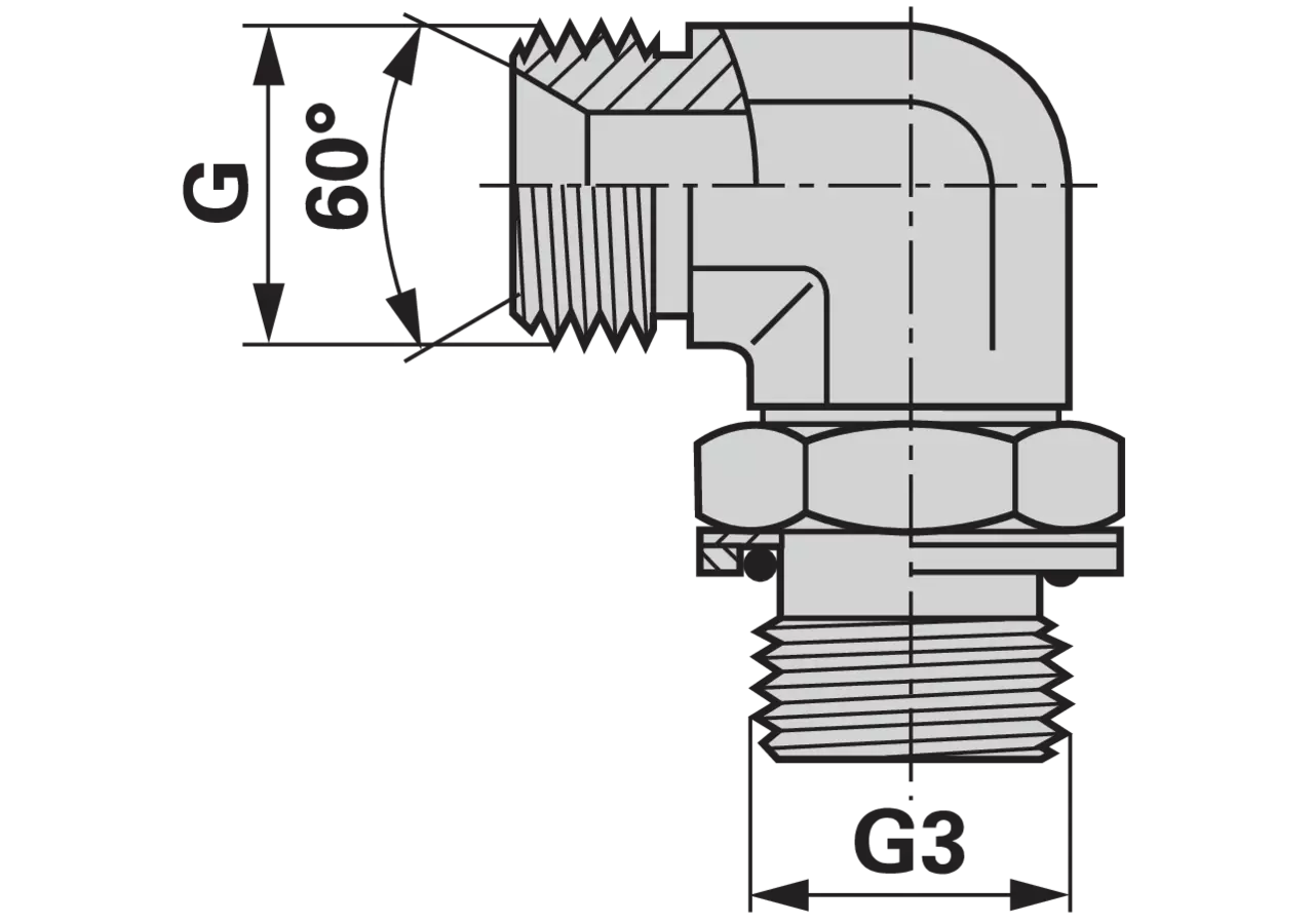 Einschraub Winkelverschraubung 90 BSP G 3/8 - M18 x 1,5 GartenShop24 - Hochwertige Gartengeräte