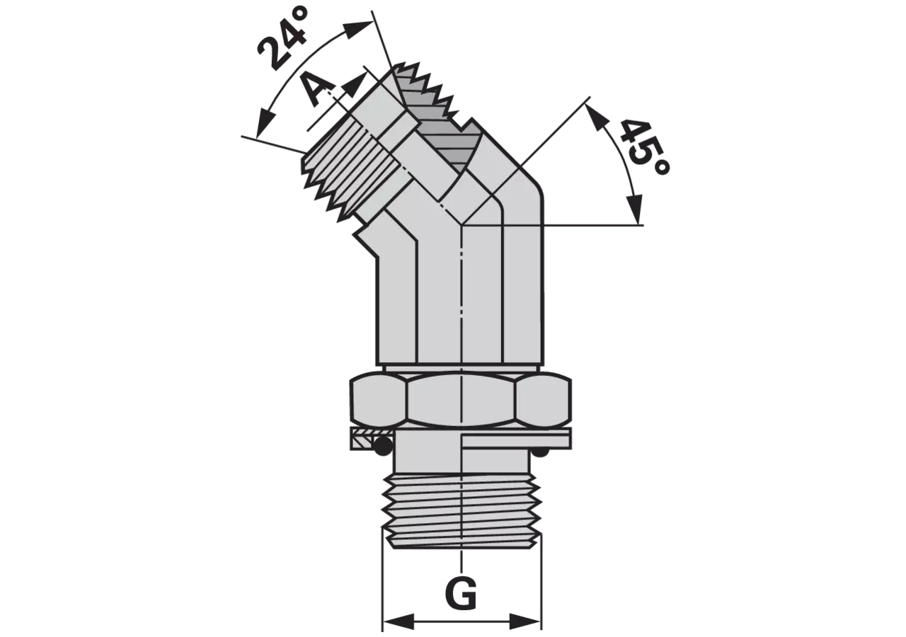 Winkel Einschraubverschraubung WES45 15L G 1/2 GartenShop24 - Hochwertige Gartengeräte