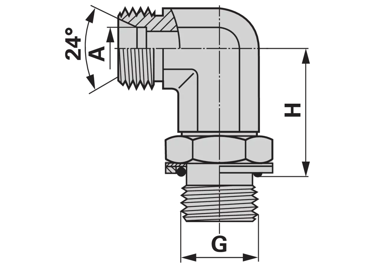 Winkel Einschraubverschraubung WES90 12L G 1/2 GartenShop24 - Hochwertige Gartengeräte