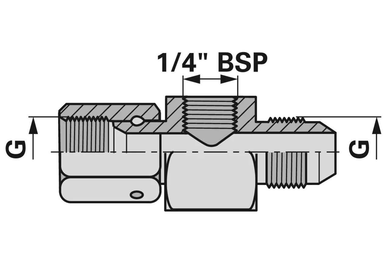Abzweiger JIC 3/4-16 IG 1/4 GartenShop24 - Hochwertige Gartengeräte