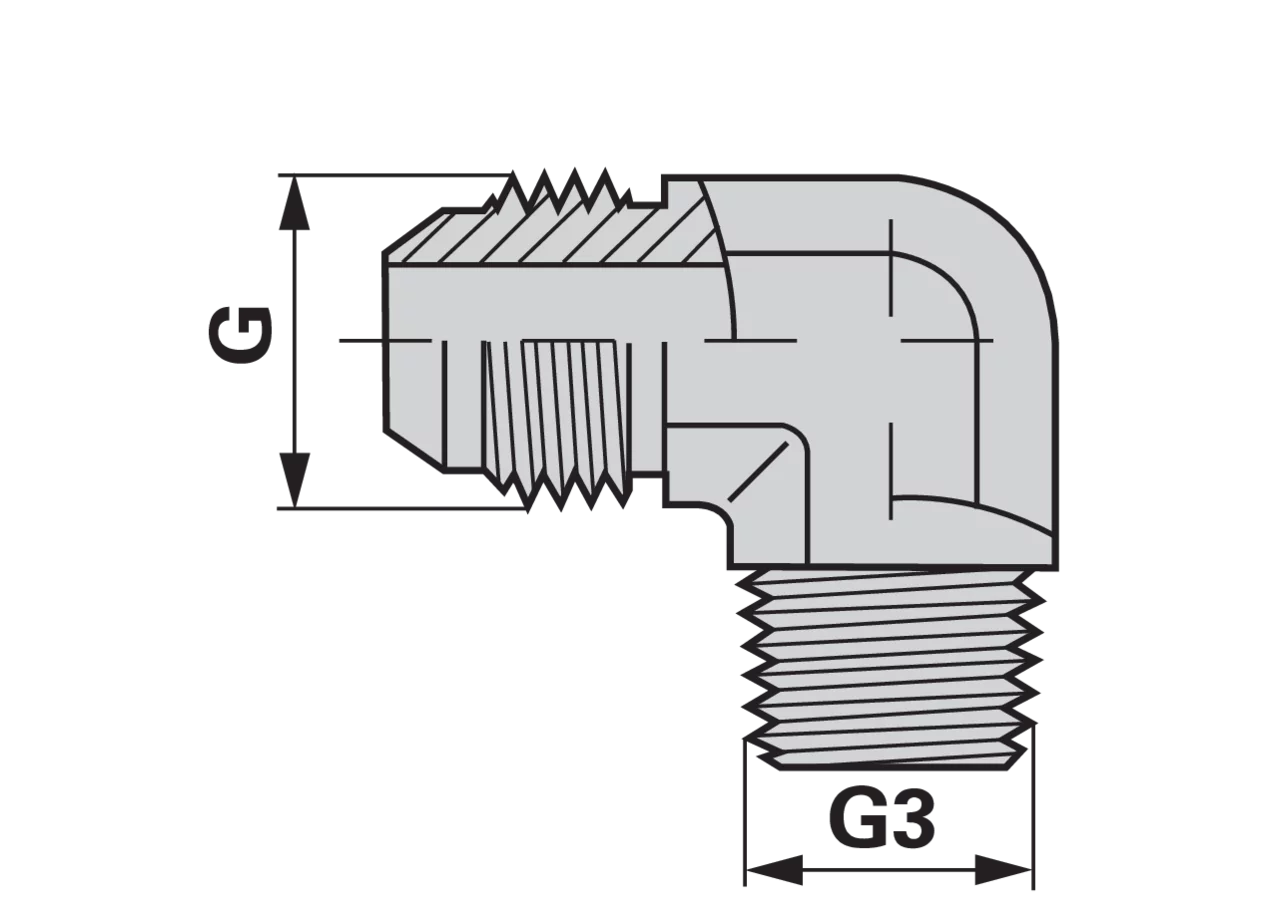 Einschraub Winkelverschraubung JIC 7/16-20 - G 1/8K GartenShop24 - Hochwertige Gartengeräte