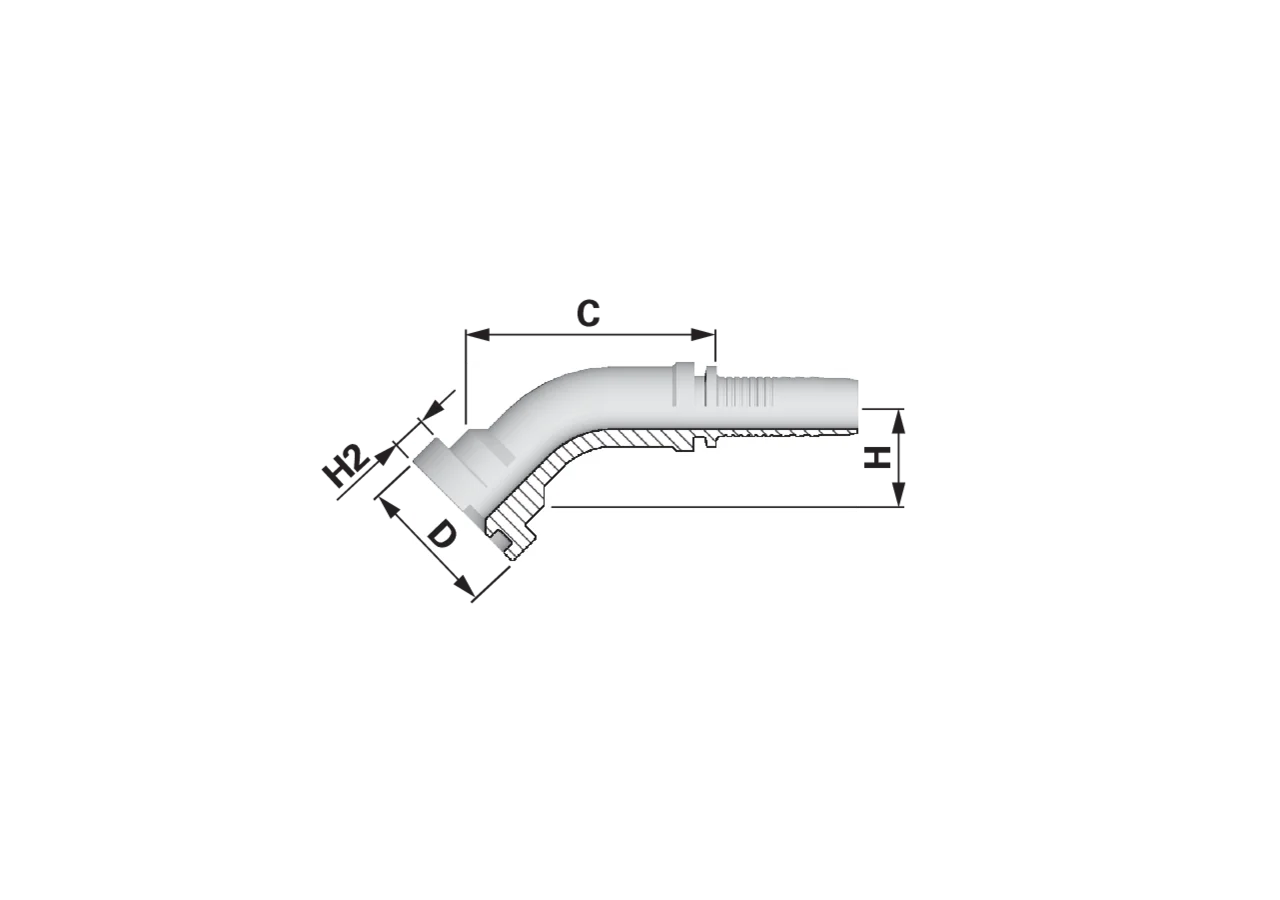 SAE Flansch SFS45 DN25 1 Dm 47,6 Standard Alfagomma