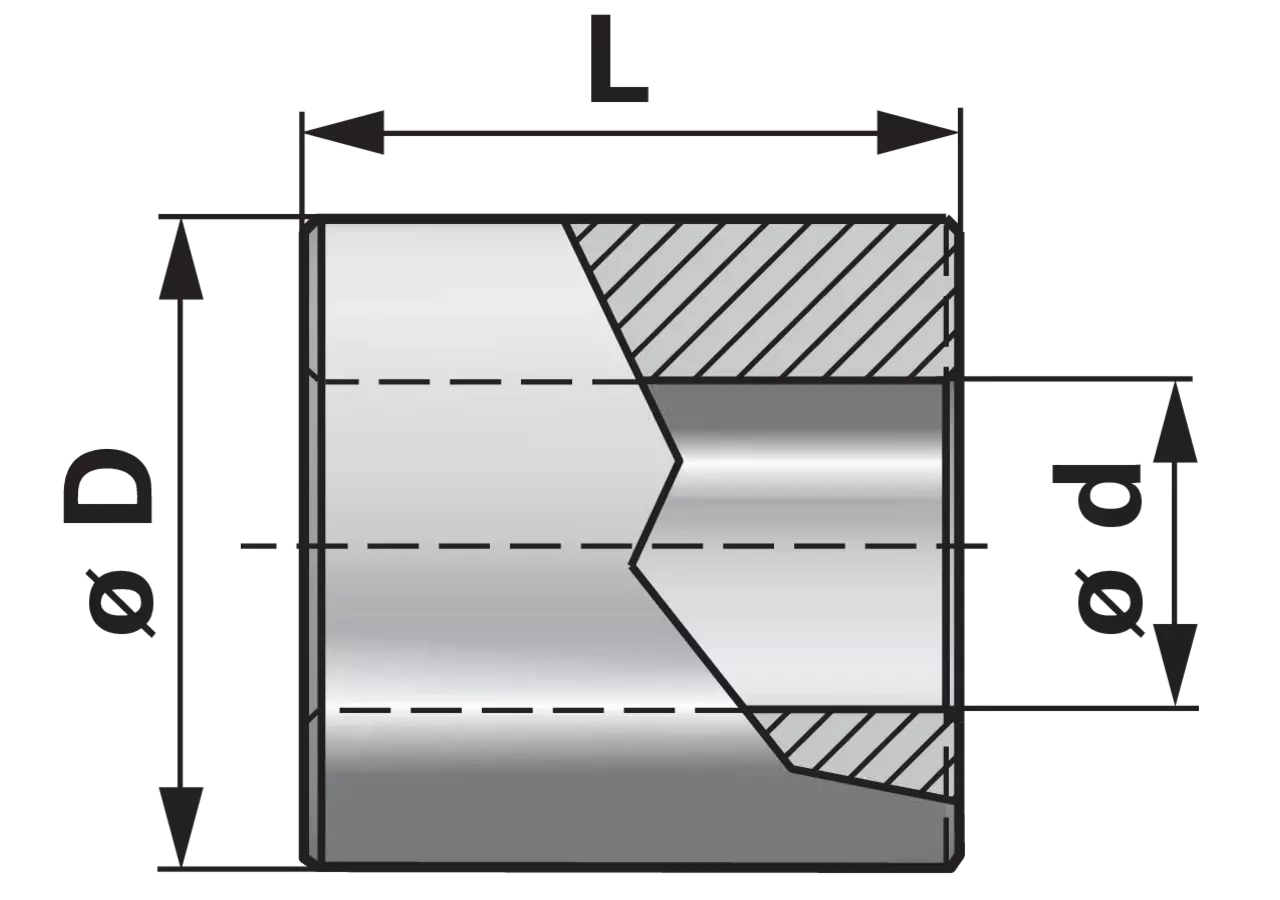 Anschweißbuchse Dm 30,25/60 x 60 Contarini