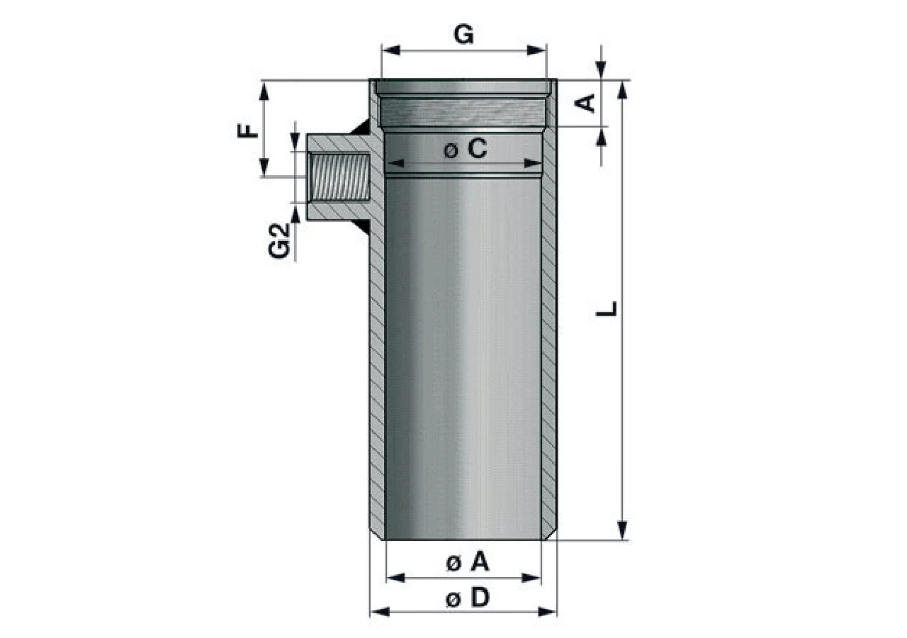 Zylinderrohr Dm 50/60 x 602 Contarini