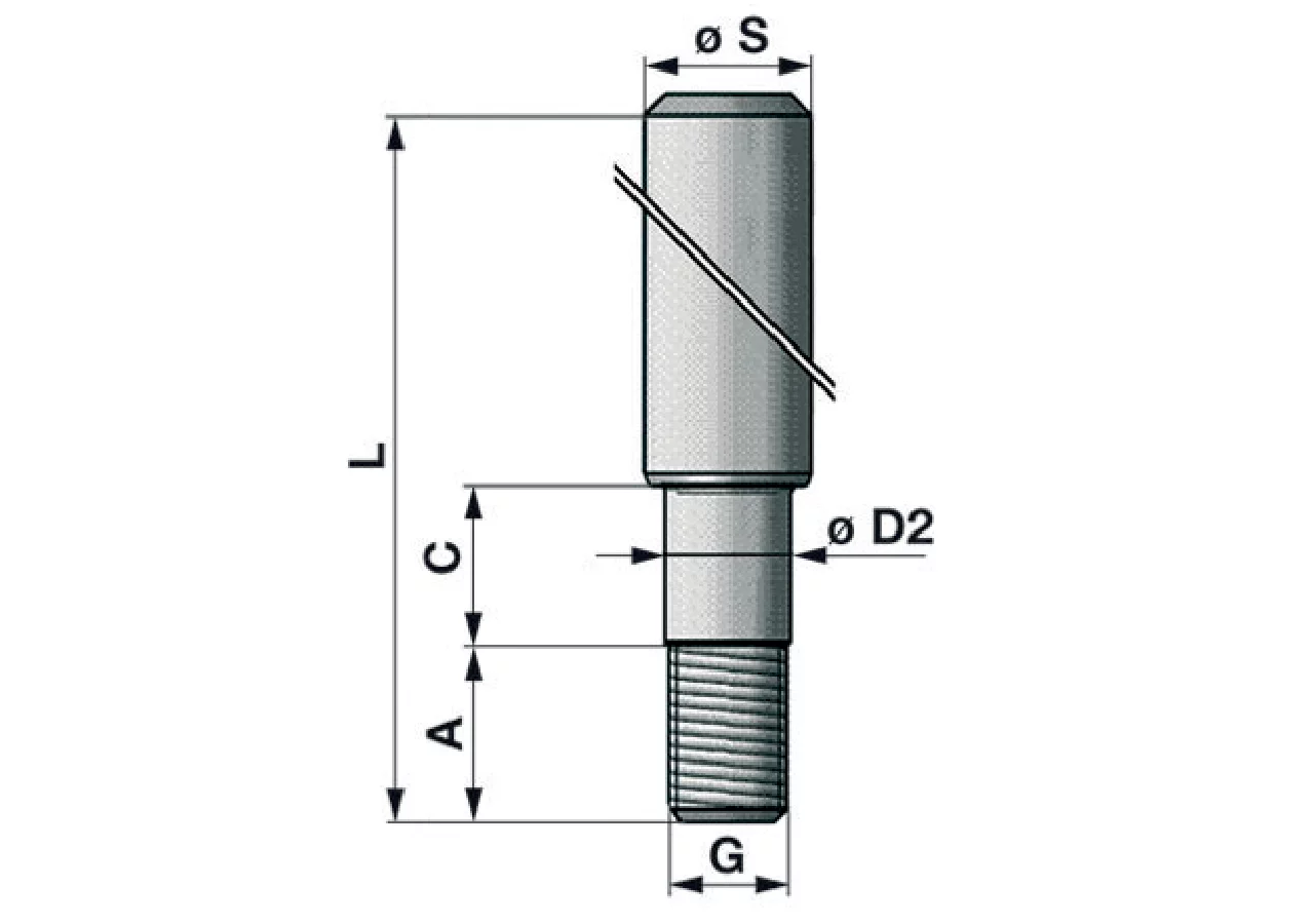 Kolbenstange Dm 30 x 1630 mm Contarini