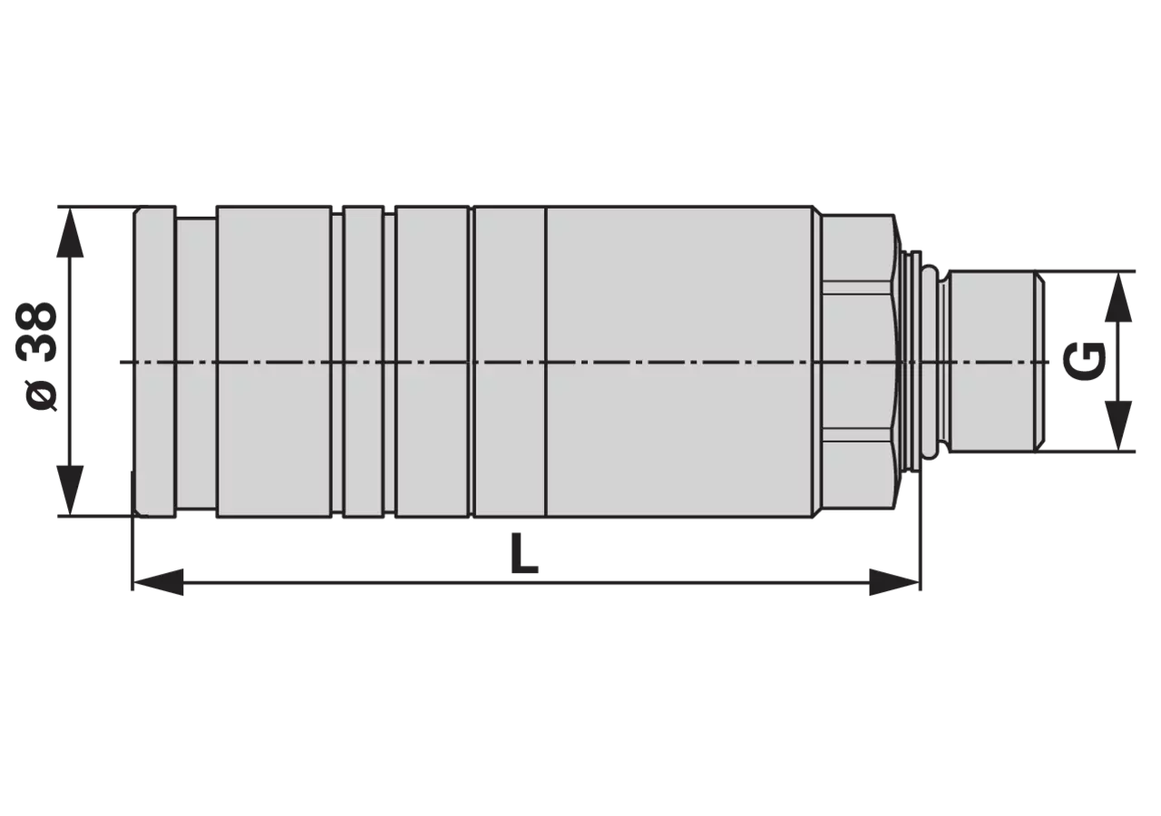 Steckkupplung Push-Pull BG3 AG M22 x 1,5 4SRPV OR Faster