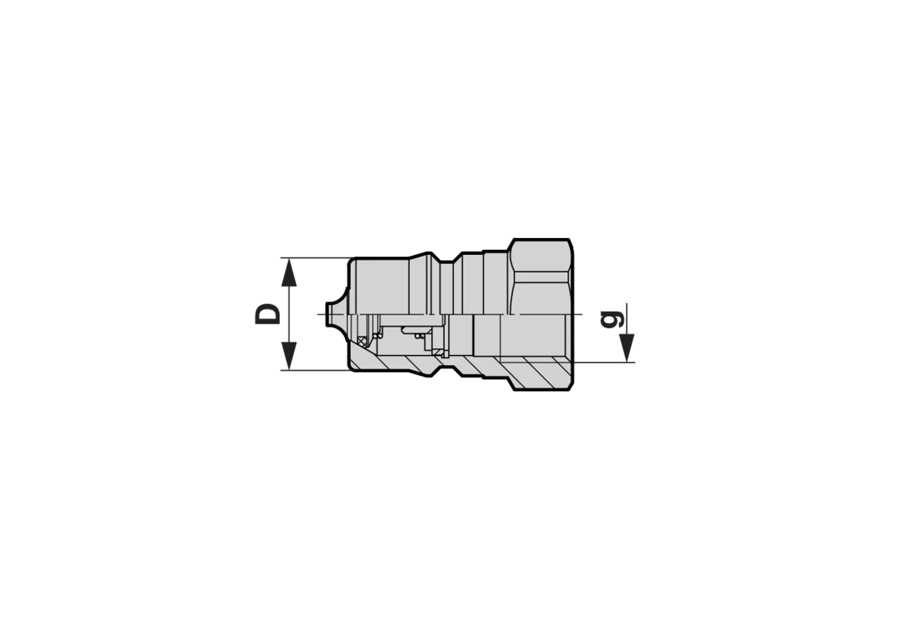 Steckkupplung Stecker IB-06, BG1 IG 1/4 STAUFF