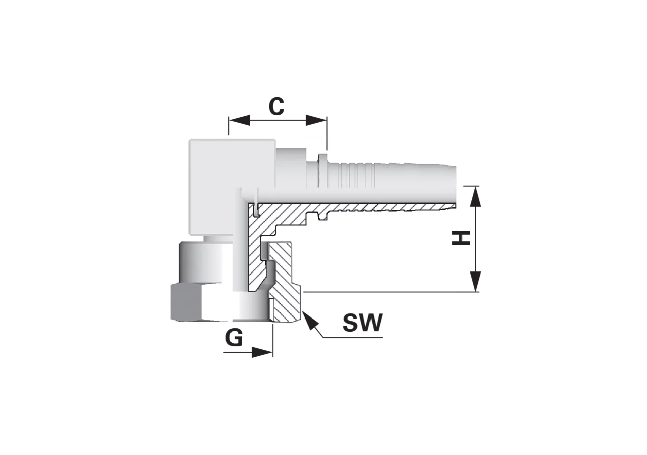 Dichtkegel DKOR90 kurz DN08 3/8 Standard Alfagomma
