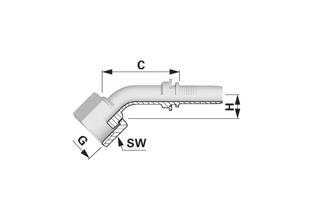 Dichtkegel ORFS DK45 DN10 13/16-16 Standard Alfagomma