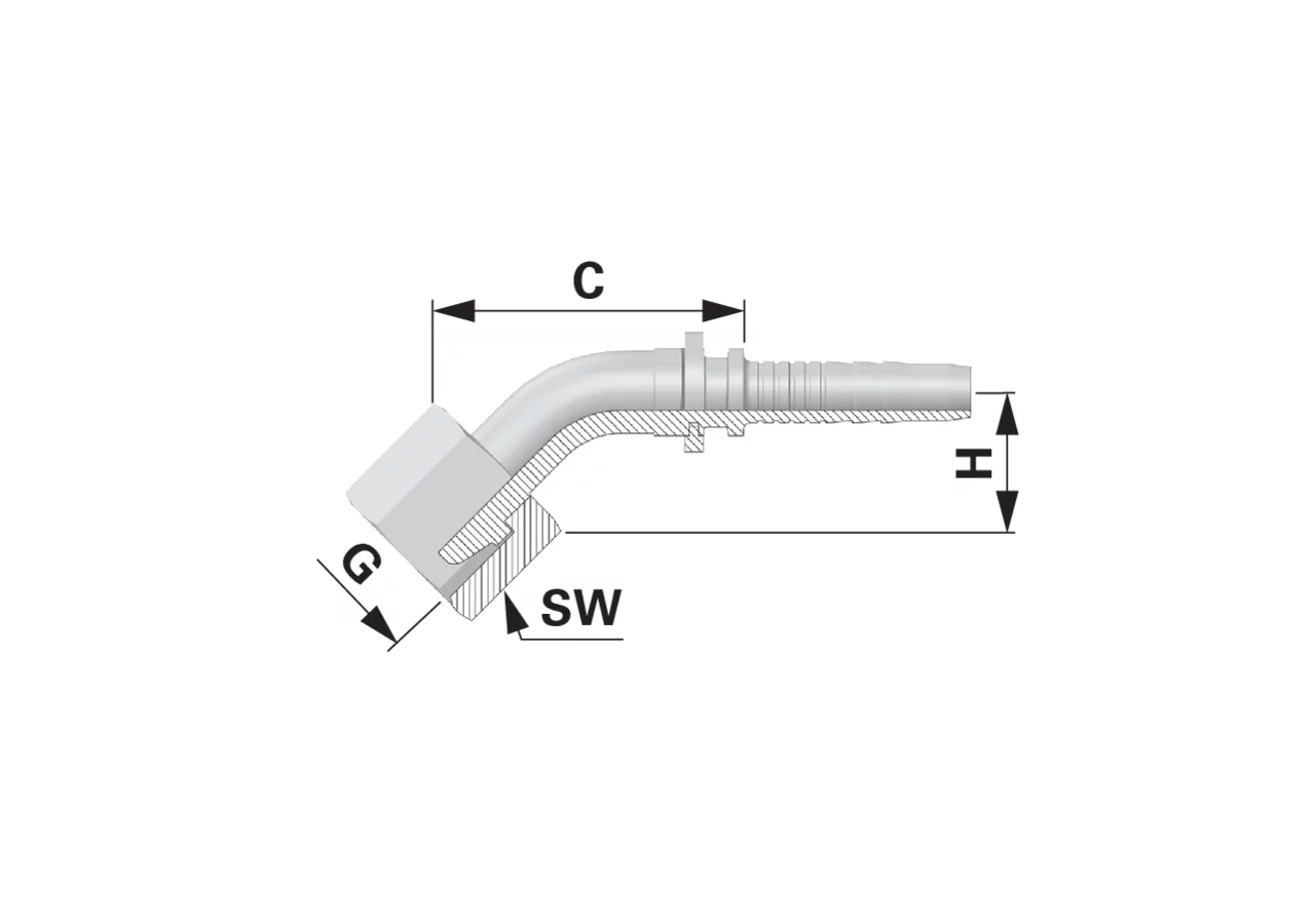 Dichtkegel DKL45 DN06 M14 x 1,5 Standard Alfagomma