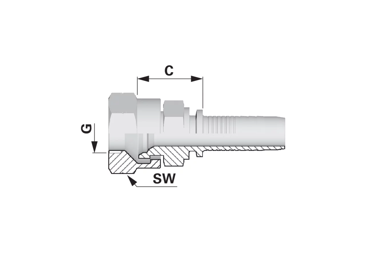 Dichtkegel JIS F DN06 1/4 Standard Alfagomma