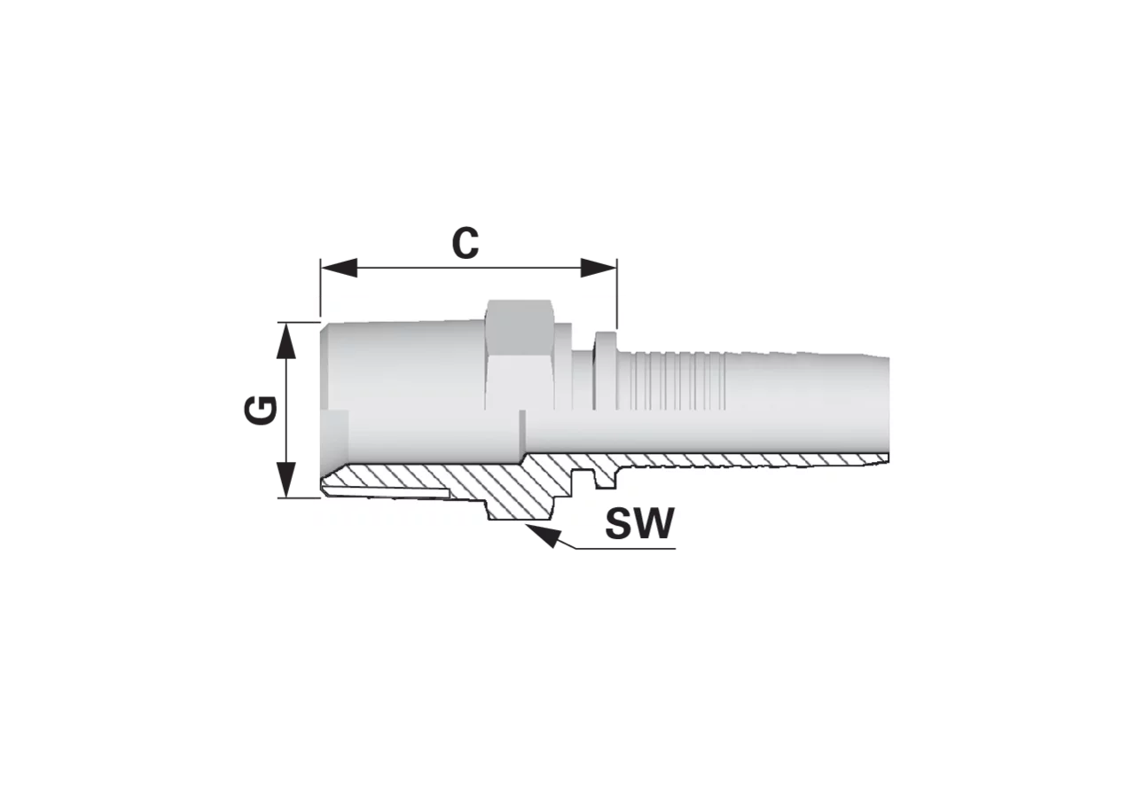 Gewindezapfen NPTF DN20 3/4 Standard GartenShop24 - Hochwertige Gartengeräte
