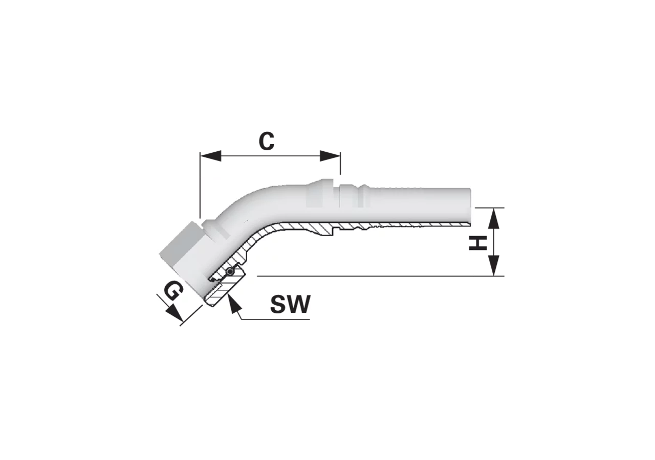 Dichtkegel DKOR45 IL DN32 1 1/4 Interlock Alfagomma