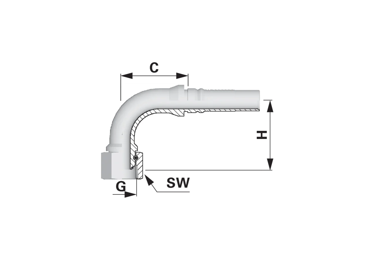 Dichtkegel DKOR90 IL DN40 1 1/2 Interlock Alfagomma