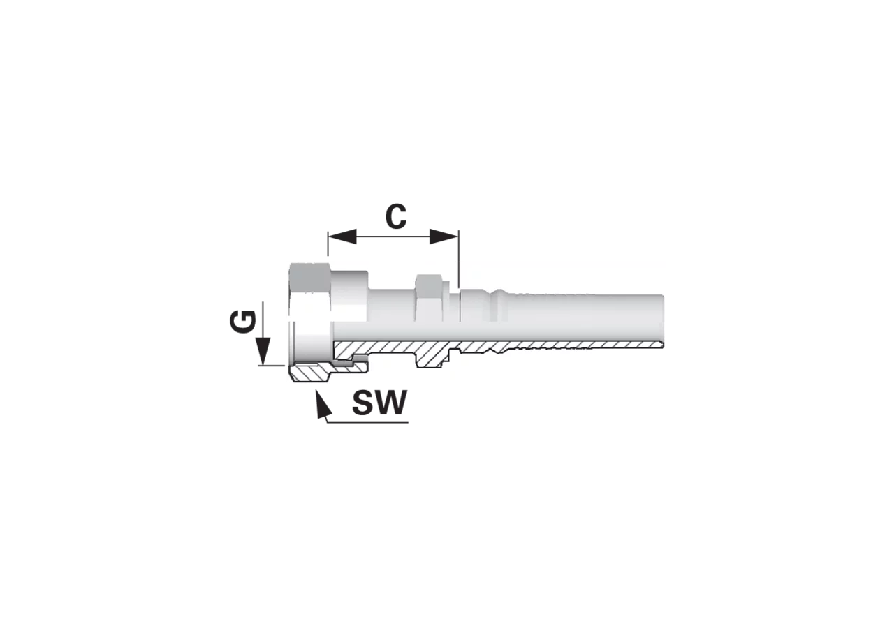Dichtkegel ORFS IL DN25 1 11/16-12 Interlock Alfagomma