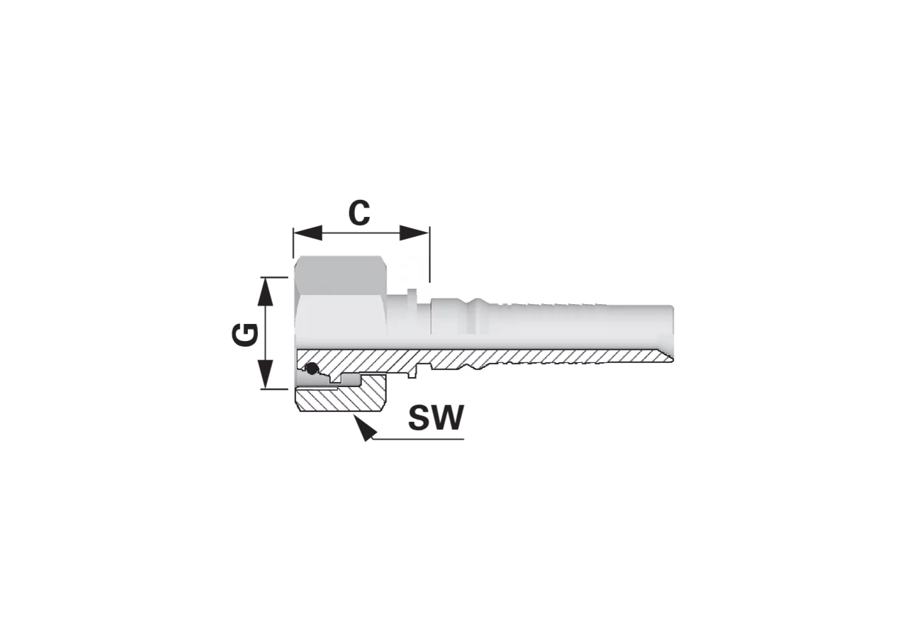 Dichtkegel DKOS IL DN20 25S SW41 Interlock Alfagomma