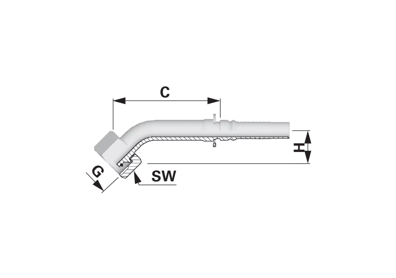 Dichtkegel DKOS45 IL DN20 20S Interlock Alfagomma