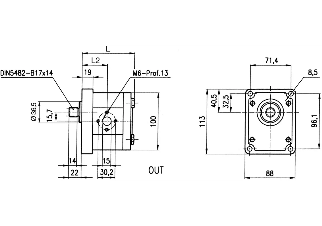 Hydraulikpumpe 2TK 16 D BSPP GartenShop24 - Hochwertige Gartengeräte