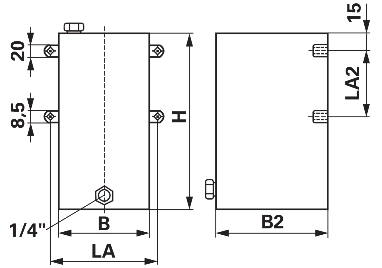 Hydrauliköltank 3 Liter Contarini