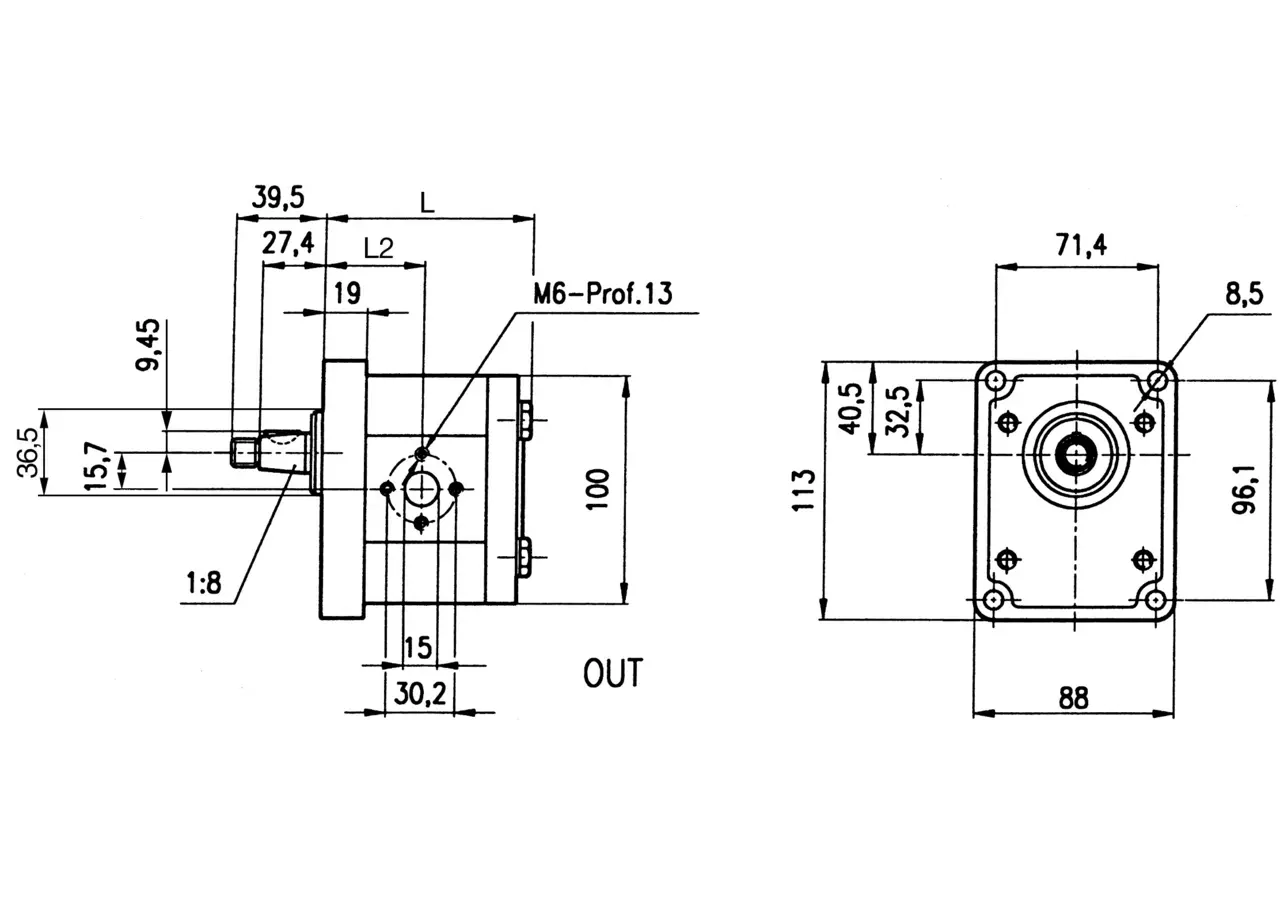 Hydraulikpumpe 2TK 16 S M55 GartenShop24 - Hochwertige Gartengeräte