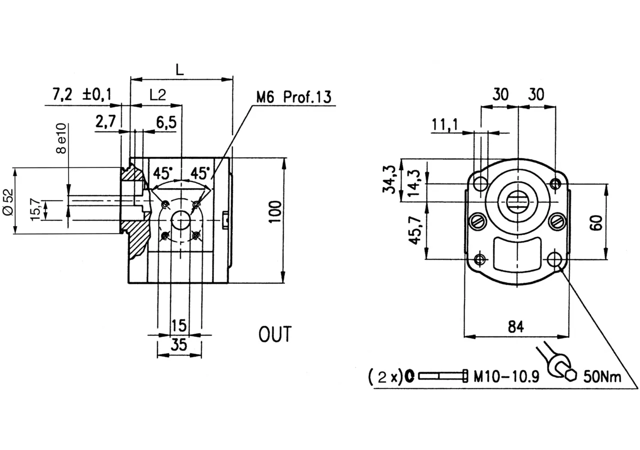 Hydraulikpumpe 2TK 16 S DEU ME GartenShop24 - Hochwertige Gartengeräte