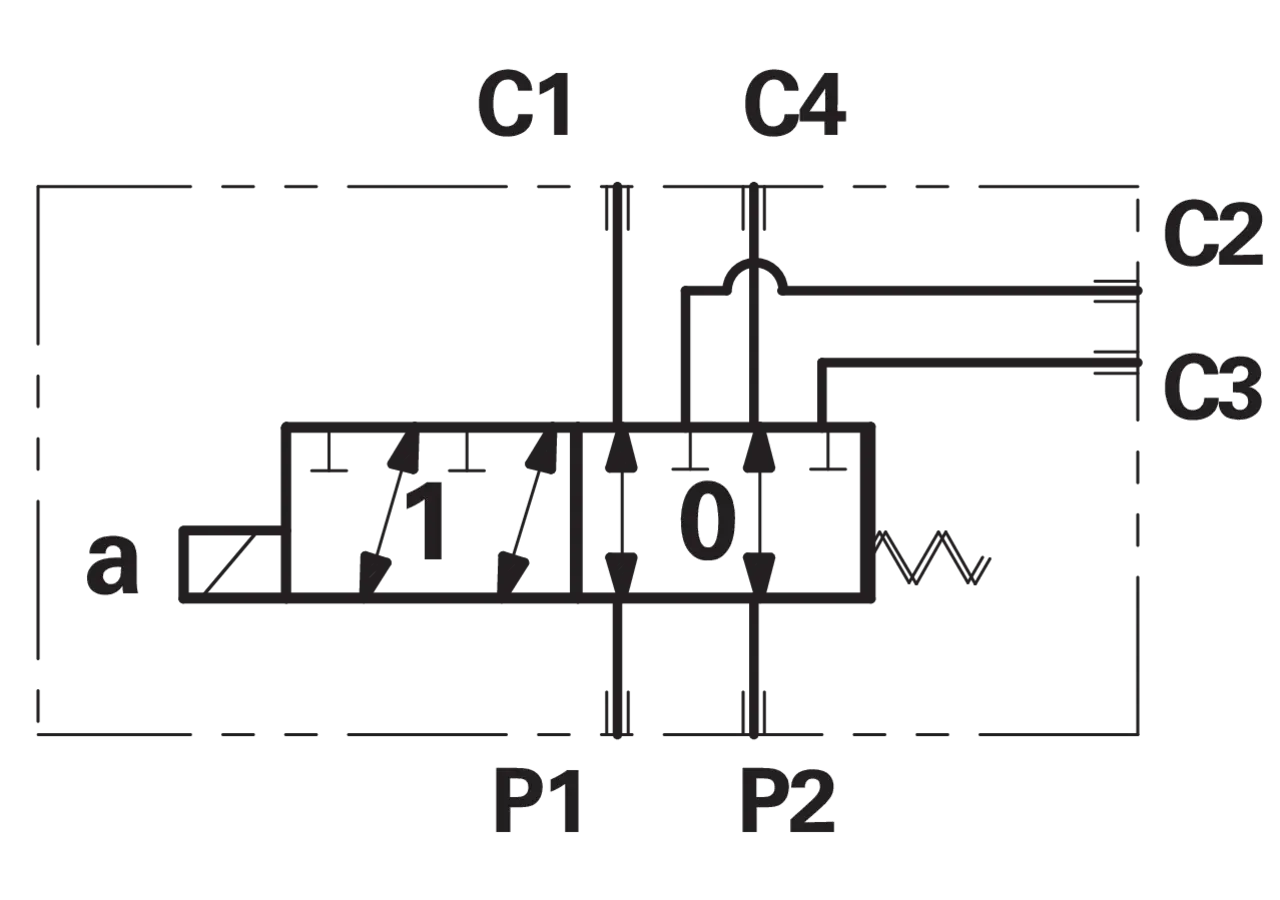 Umschaltventil VS281-6B 6/2 Wege G1/2 12 V DC Bosch Rexroth