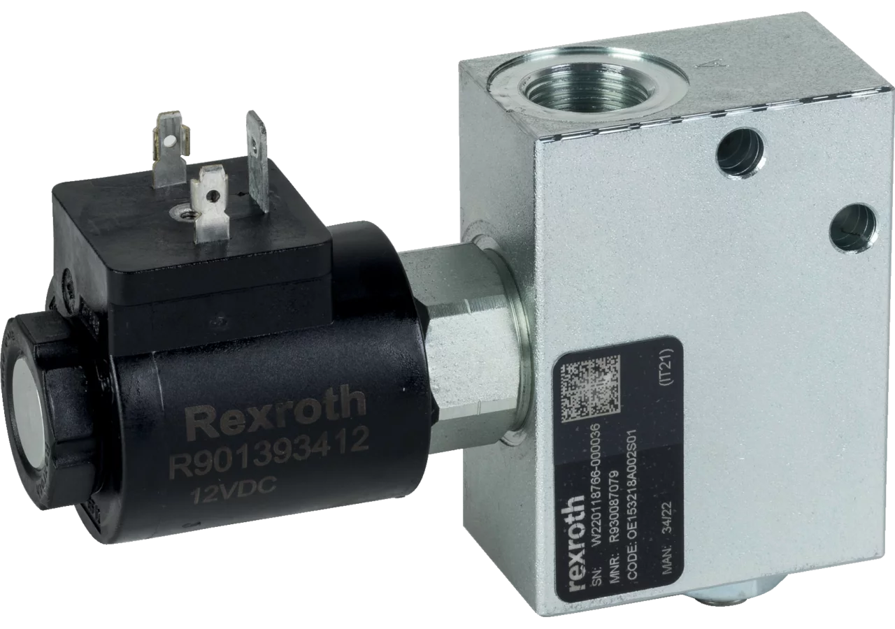 Sitzventil 2/2 Wege DN10 NO G3/8 12V Gehäuse Stahl verzinkt Bosch Rexroth