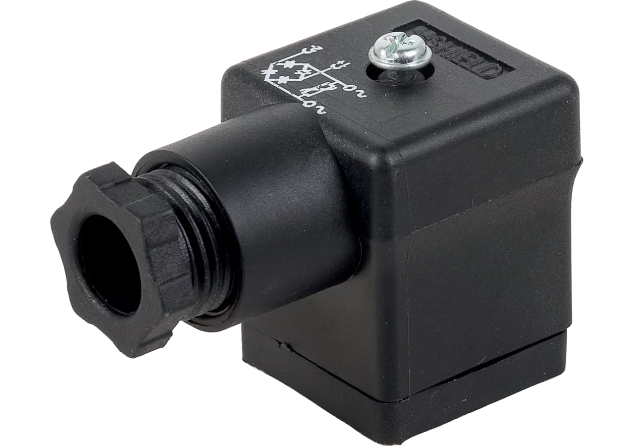 Gerätestecker 230 V AC, Schwarz mit Gleichrichter und Löschdiode GartenShop24 - Hochwertige Gartengeräte
