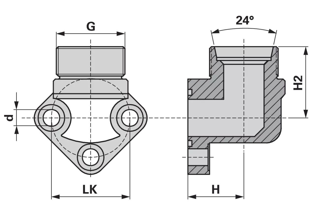 Pumpenflansch 18L LK 40 Höhe 22 mm GartenShop24 - Hochwertige Gartengeräte