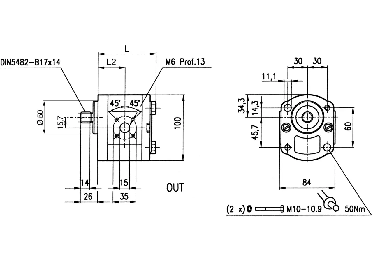 Hydraulikpumpe 2TK 14 S DEU SC GartenShop24 - Hochwertige Gartengeräte