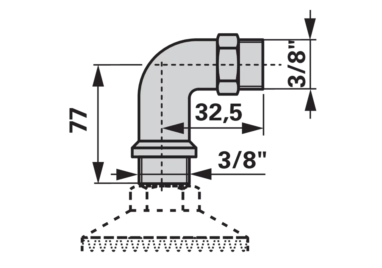 Saugrohr 3/8 AG 90 mm GartenShop24 - Hochwertige Gartengeräte