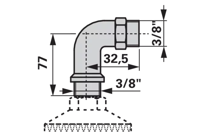 Saugrohr 3/8 AG 90 mm GartenShop24 - Hochwertige Gartengeräte