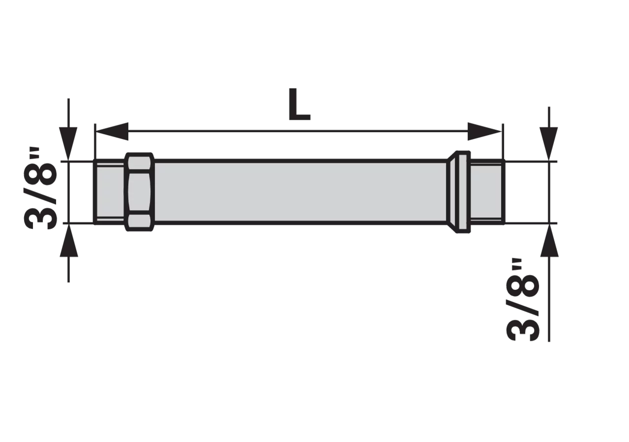 Saugrohr 3/8 AG 125 mm GartenShop24 - Hochwertige Gartengeräte