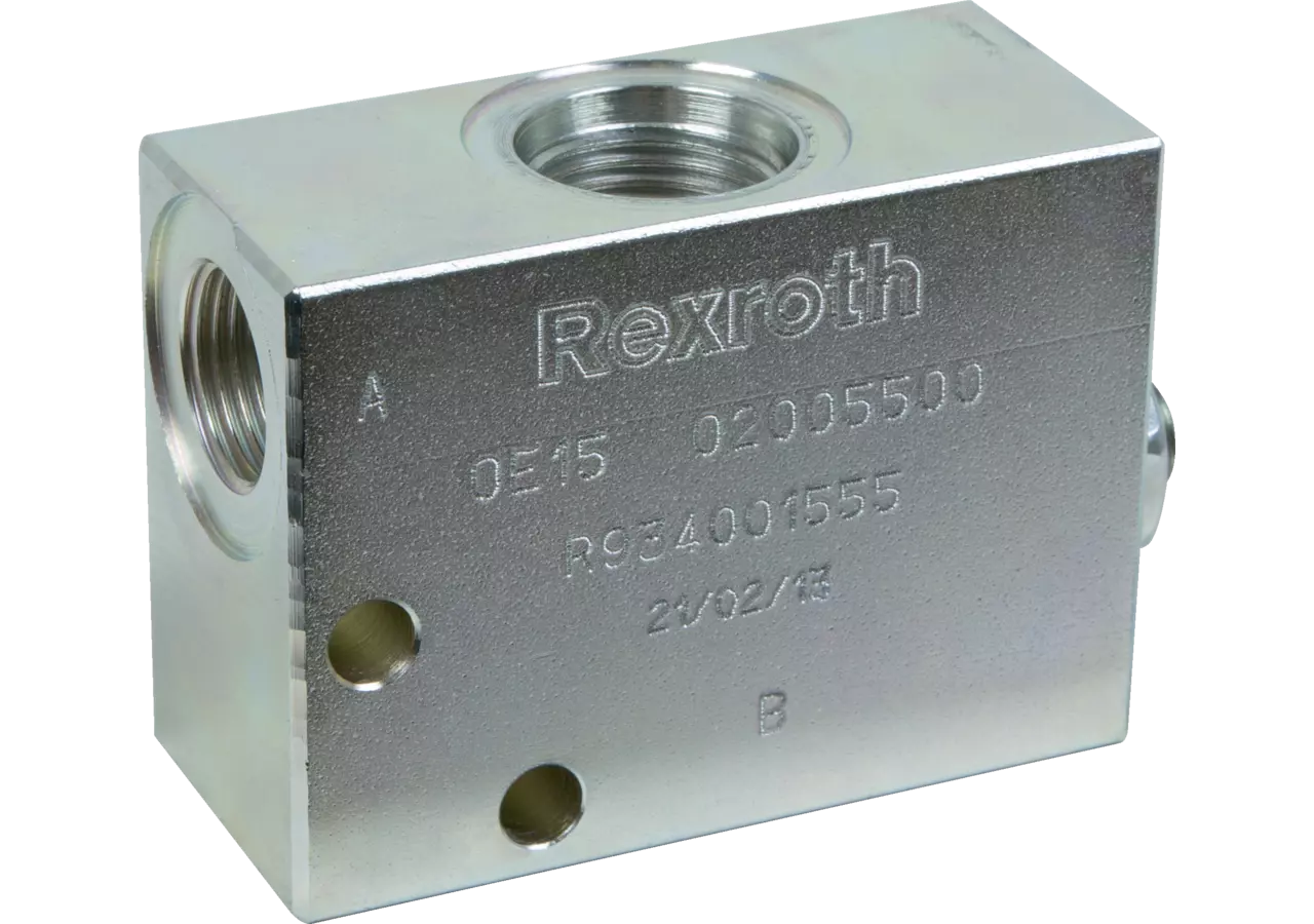 Anschlussblock 3/8 für Sitzventile DN10-3/4 UNF Stahl verzinkt 350 bar – passend für Sitzventile DN10-3/4 UNF Stahl verzinkt 350 bar Bosch Rexroth