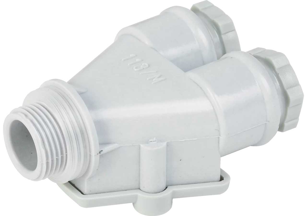 Doppelte Kabelverschraubung 2 x d= 6,5-10,5mm, grau M20 x 1,5 GartenShop24