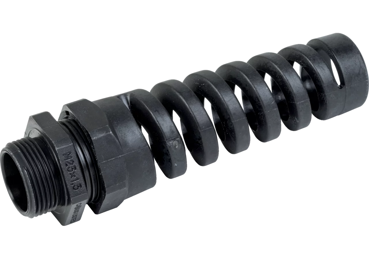 Spiralkabelverschraubung schwarz M25 x 1,5 GartenShop24 - Hochwertige Gartengeräte