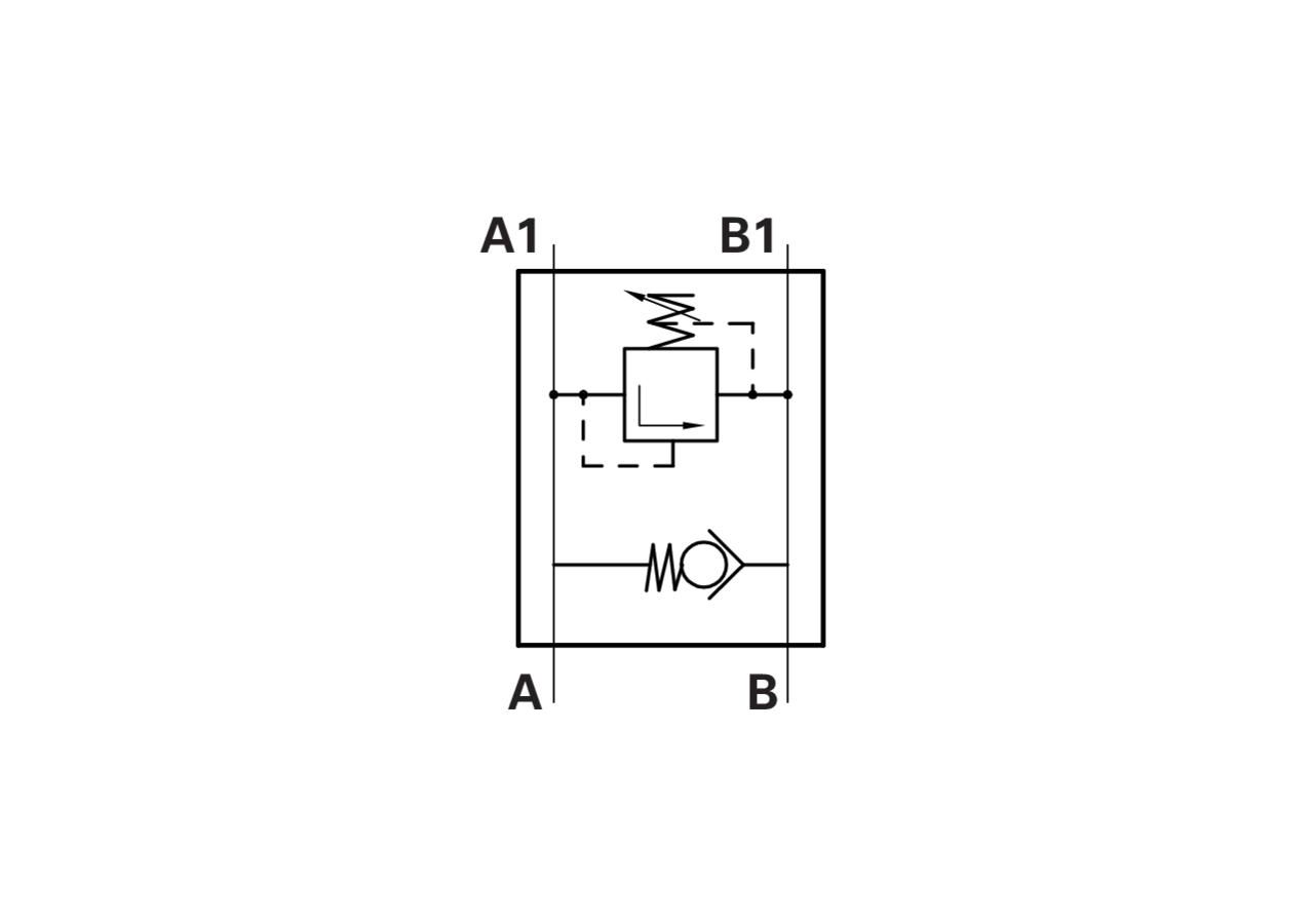 Freilaufventil mit integriertem Schockventil in A M+S Hydraulic