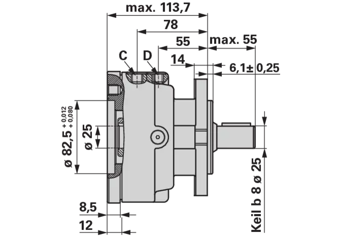 Lamellenbremse LB/288-63 M+S Hydraulic
