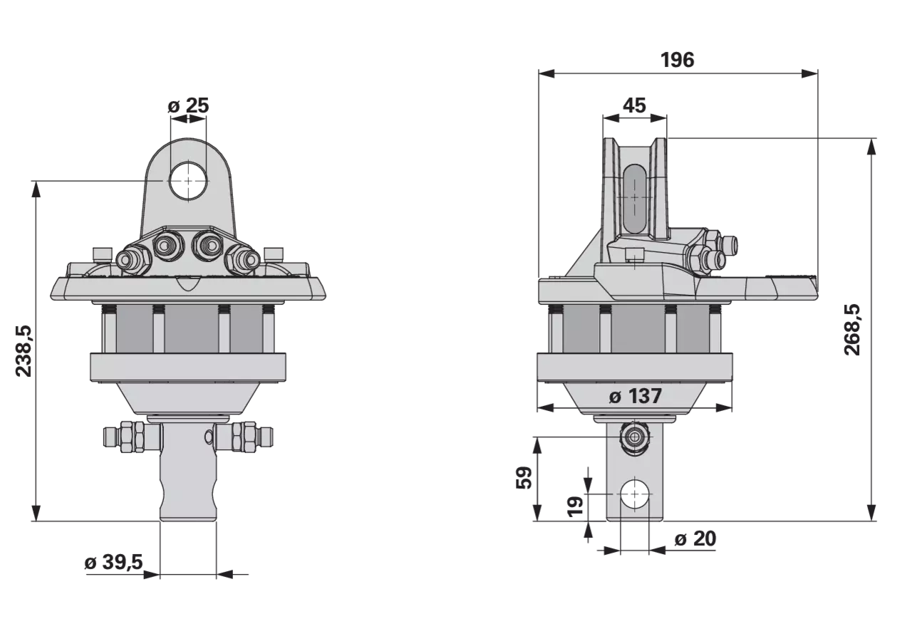 Rotator CR 100 Welle Dm 39,5 mm Finn-Rotor