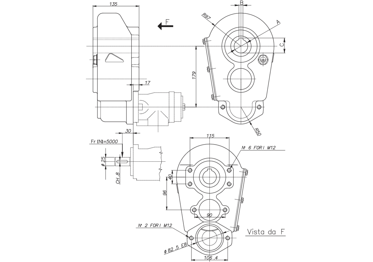 Getriebe RT150 12:1 Dm 35 GartenShop24 - Hochwertige Gartengeräte